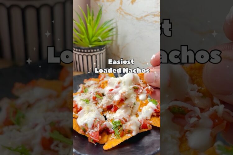 Easiest Loaded Nachos #recipe #food #nachos