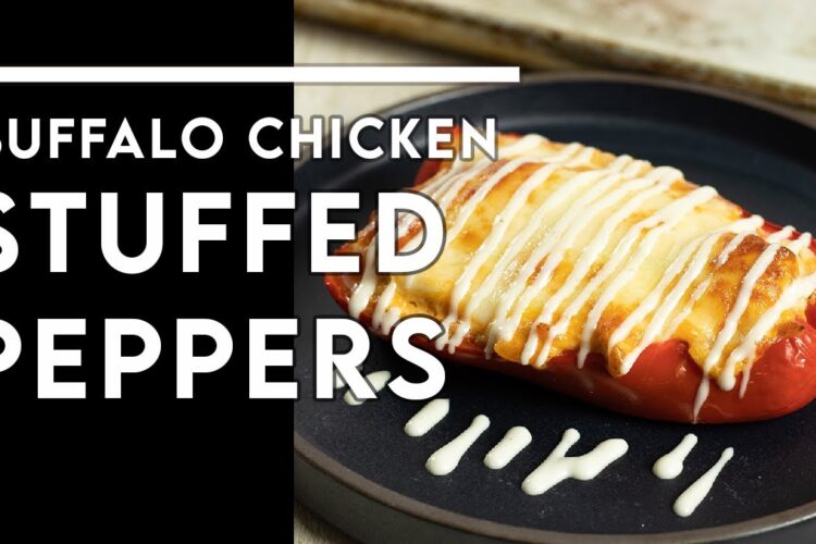 20-Minute Keto Dinner - BUFFALO CHICKEN STUFFED PEPPERS - Chef Michael