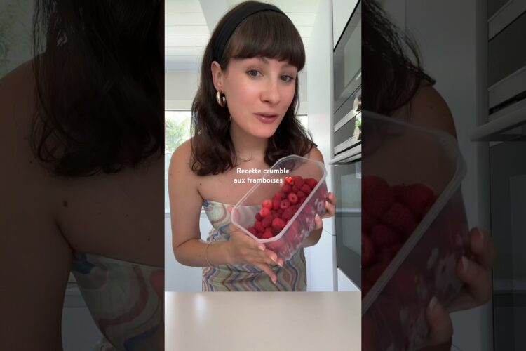 Recette crumble aux framboises pour un dessert gourmand ❤️ #recette #recettefacile #dessert