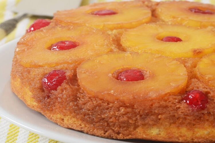 Pineapple Upside Down Cake Recipe Demonstration - Joyofbaking.com
