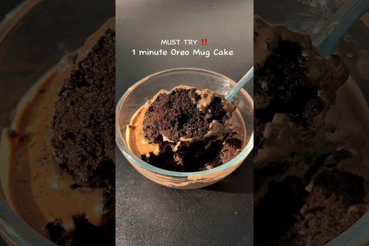 MUST TRY 1 minute Oreo Mug Cake 🤤❤️ #shorts