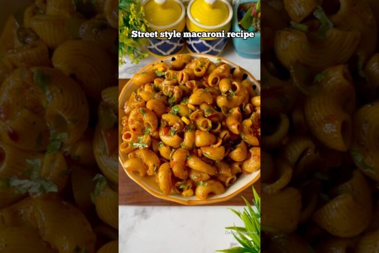Street style macaroni recipe| Quick snacks recipe at home #ytshort #ytviral #pasta #trendingshorts