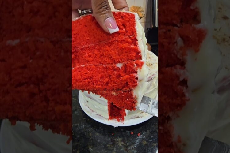 The BEST red velvet cake, made from box cake mix