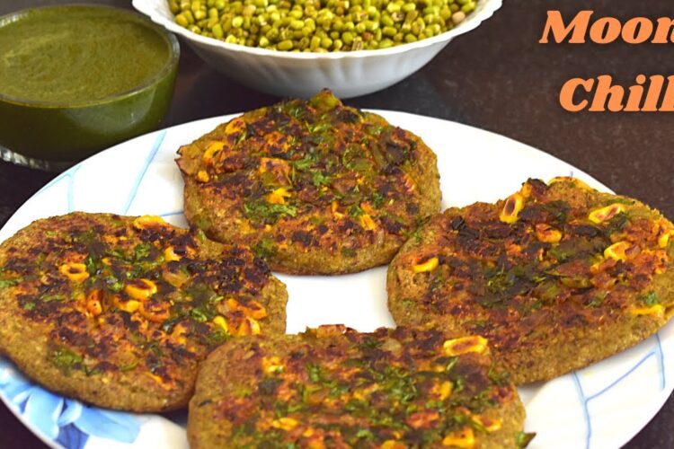 Moong Chilla | Low Oil Breakfast| Protein rich |Heathy Snacks|Moong Uttapam|Tiffin box recipe|Chilla