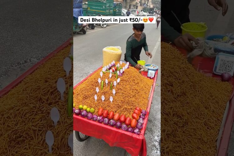 In Just ₹50 Desi Bhelpuri😍 #shorts #bhelpuri #streetfood #viralshort #trending #foodies