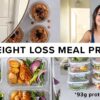 1 hour weight loss meal prep - 93g protein per day + super easy
