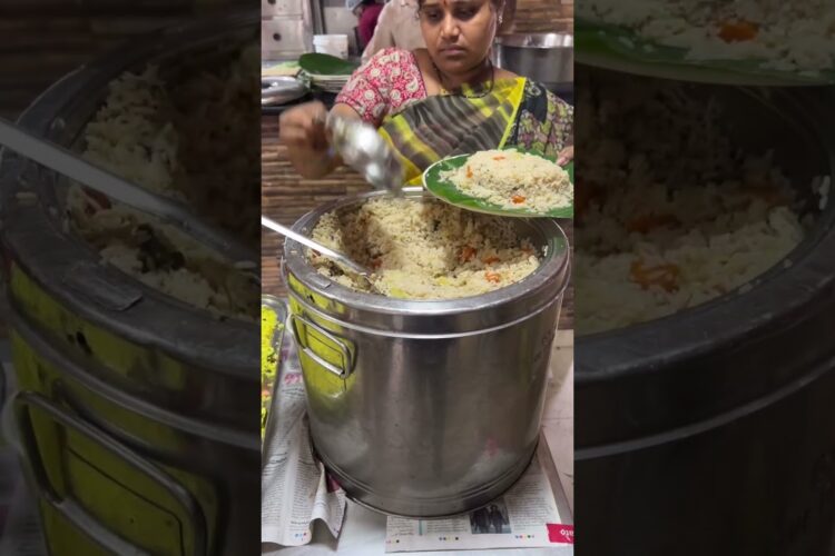 Rice Lunch Meals | Andhra Meals | #foodshorts #streetfood #ricerecipe #shorts #food