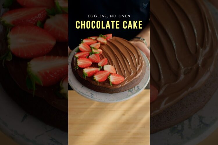 No Oven Eggless Chocolate cake in a Pan under 30 minutes by Chef Sanjyot Keer #ValentinesDay