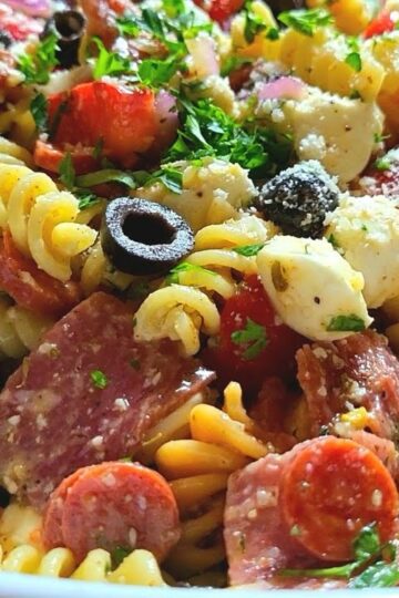 The mother of all PASTA SALADS, easy (my way) | That party pasta salad recipe that's always a hit!