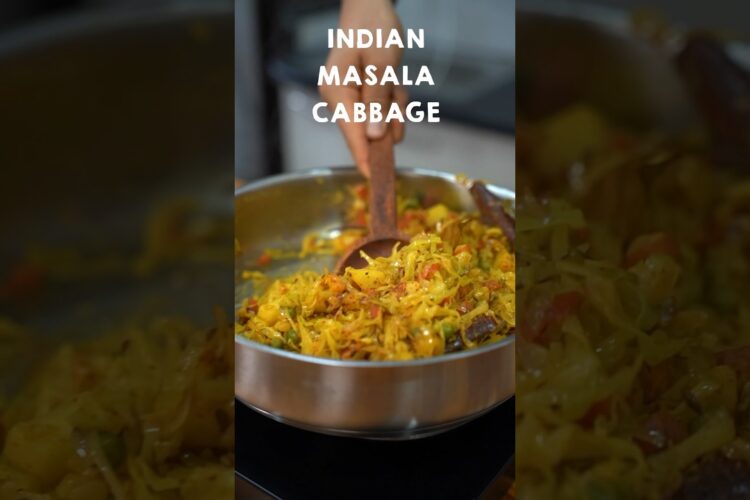 Indian Masala Cabbage 🥬 #food #recipe #cooking