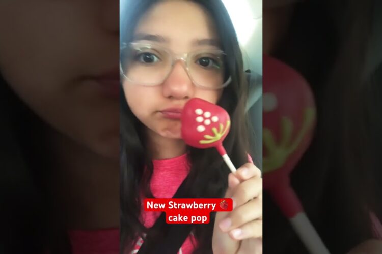 New Strawberry Cake Pop #strawberry #starbucks #viralgirl #yummy #youtubeshorts #youtuber #viral