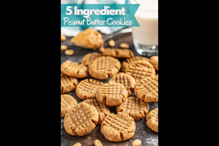 5 Ingredient Peanut Butter Cookies #shorts