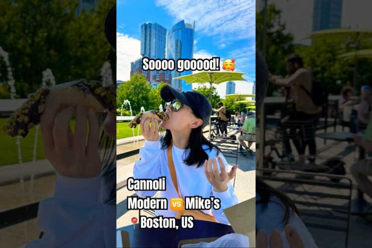🥰Cannoli time! Modern🆚Mike’s…what’s your pick? #cannoli #sweet #italian #love #instagood #boston