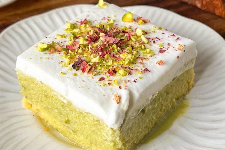 The BEST Pistachio Tres Leches Cake - Viral Recipe