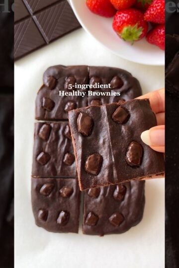 5-ingredient Healthy Brownies😍😍 #healthydessert #healthyrecipes #easyrecipes