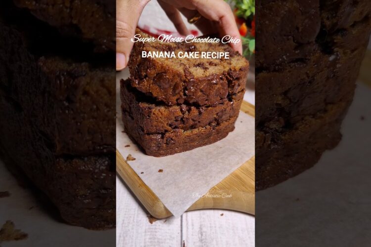 Banana Cake Recipe | Banana Bread | Chocolate Chips 👆💫😍 #shorts #youtubeshorts #recipe