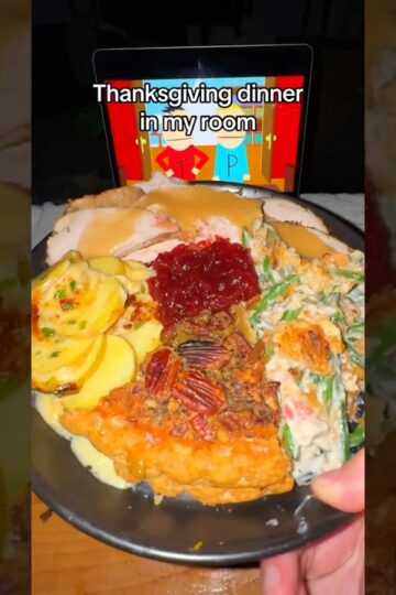 Thanksgiving Dinner in my room #shorts