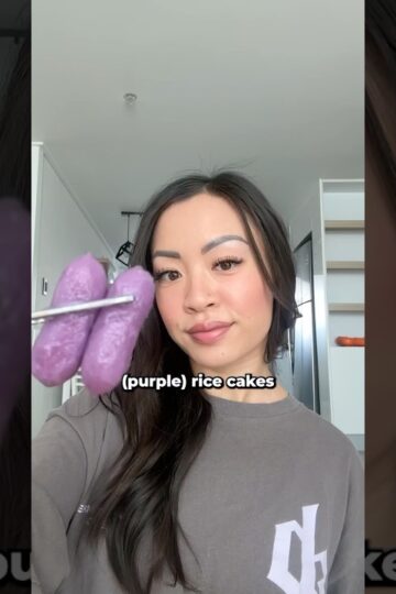 these are my new favorite korean rice cakes (tteokbokki) 💜 #shorts