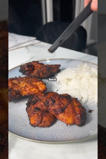 Crispy AIR FRYER CHICKEN THIGHS 🤤 #healthyrecipes #recipe