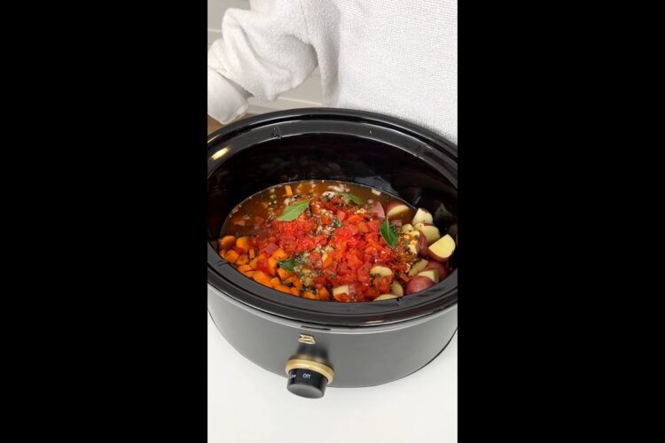 Easy beef stew in the crockpot