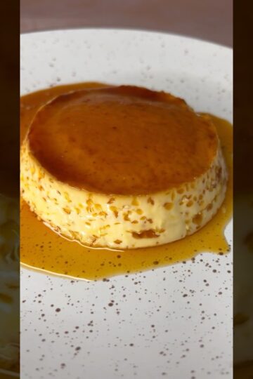 Flan de Caramelo con solo 4 ingredientes 🍮 #receta #postre #flan #quesillo