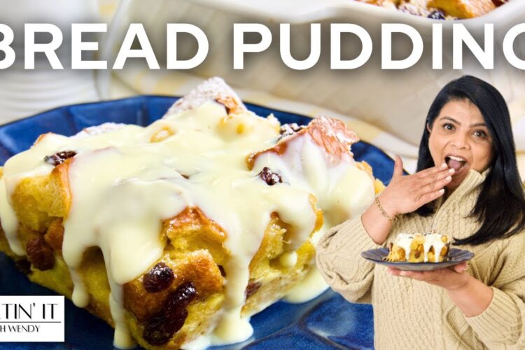 Easy FLUFFY Bread Pudding | How To Make Bread Pudding