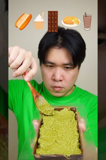 EAT ANYTHING WITH KNAFEH PISTACHIO ACCORDING EMOJI #asmr #mukbang