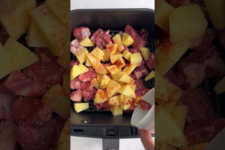 Easy Air Fryer Steak and Potatoes #airfryer #easydinner | Food Dolls