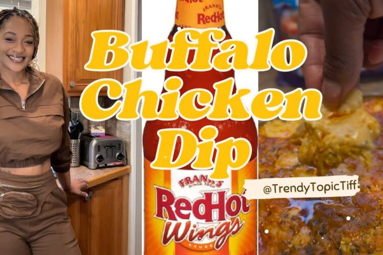 Easy Buffalo chicken dip 😋 #recipe