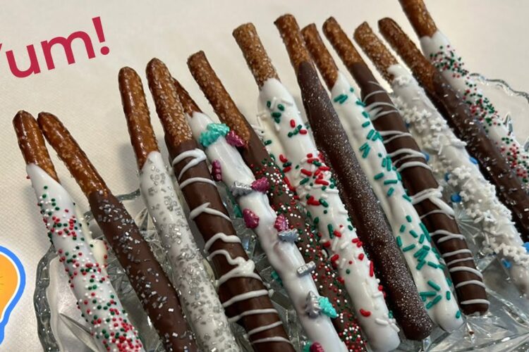 Candy Dipped Pretzel Rods -- A Sweet & Salty Treat!