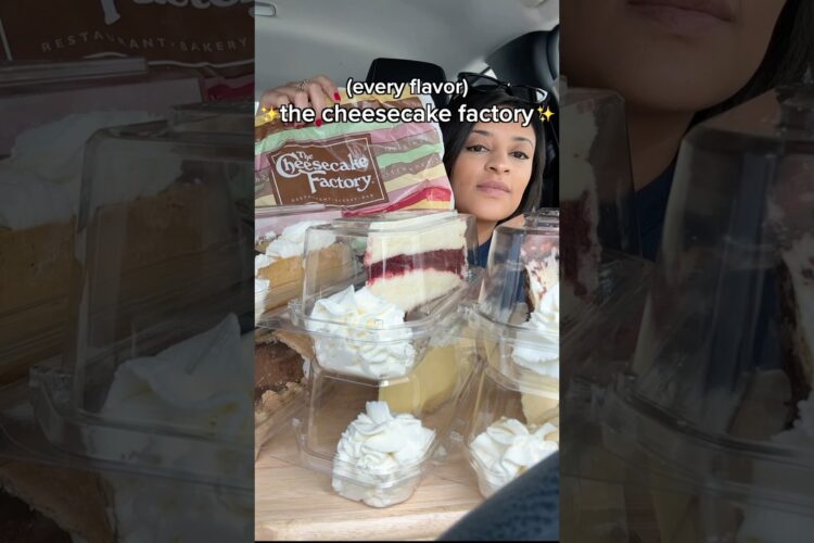 Trying every cheescake factory cheesecake #shorts #dessert #cheesecake #cake