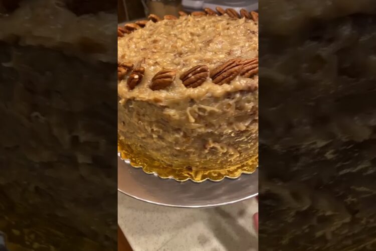 Three layer German chocolate cake