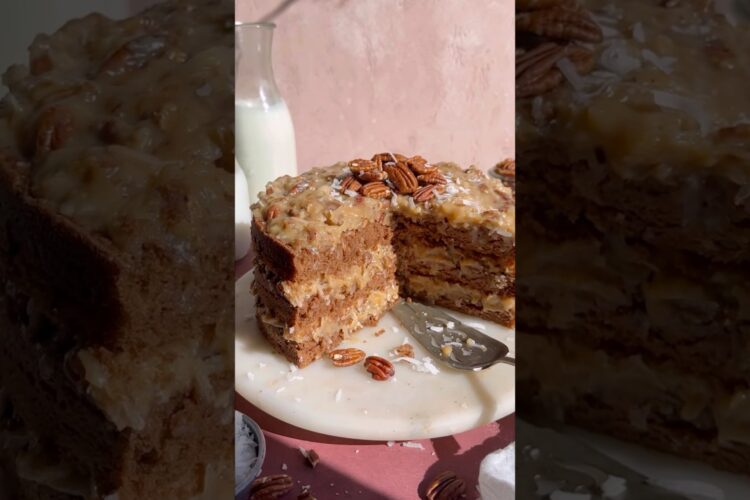 German Chocolate Cake - an epic classic, perfect for the holidays! #shorts #cake