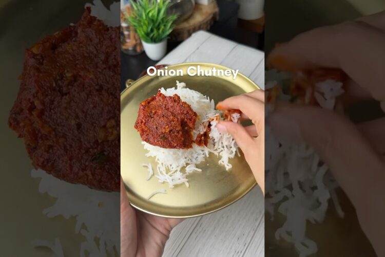 Onion Chutney - amazing with hot rice & dosa!!