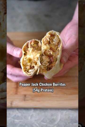 Pepper Jack Chicken Burritos (54g Protein Each)