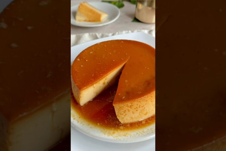 Flan saludable con sólo 3 ingredientes🔥 #flan #healthyflan #easyrecipes #postresaludable #postres