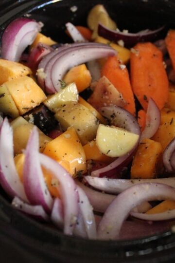 Slow Cooker Roasted Vegetables Recipe: Slow Cooker Vegetarian Recipes | Vegetarian Crockpot Recipes