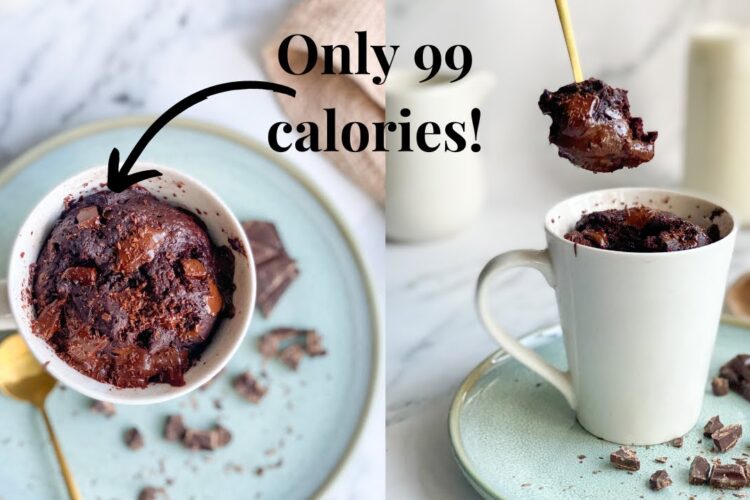 99 Calorie Chocolate Mug Cake | healthy mug cake | No sugar, no eggs, no bake!