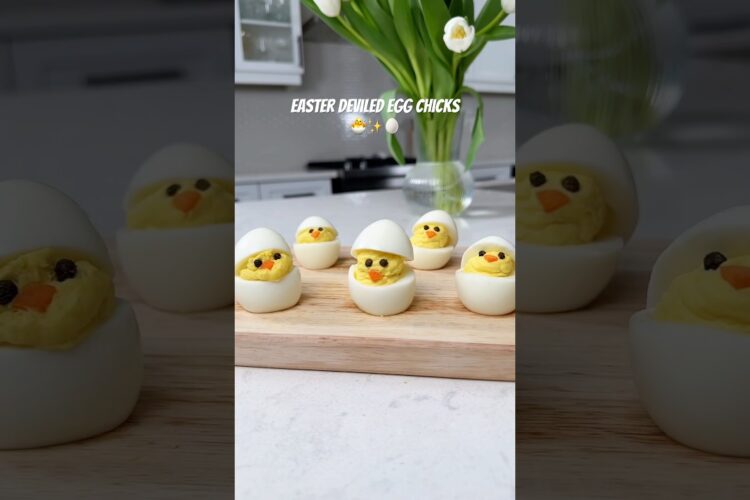 Easter deviled eggs #recipeoftheday #recipe #easter #easyrecipe #easteregg #healthyrecipes