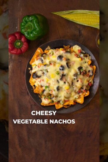 Cheesy Vegetable Nachos | Veg Nachos | Snacks #shorts #vegetablenachos #snacks
