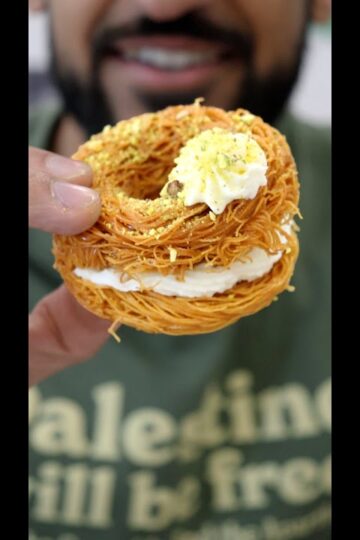 How to Make Knafeh DONUT (Palestinian Fusion?)