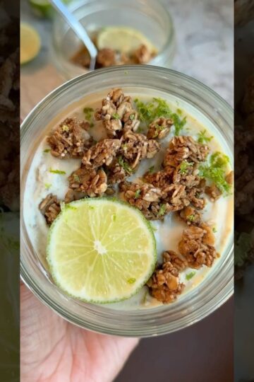 🍋‍🟩🍋‍🟩 key lime pie inspired chia pudding recipe in comment #keylime #chiaseedpudding #chiaseeds