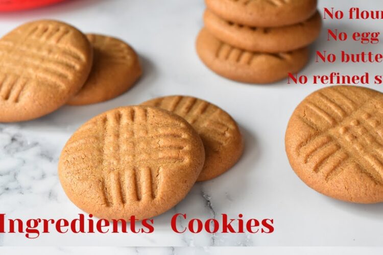 2-Ingredients Peanut Butter Cookies Without Flour Eggs Butter or Refined Sugar