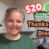 $20 Thanksgiving Dinner Budget At The Dollar Tree Feeds At Least 8 People || Budget Friendly Meals