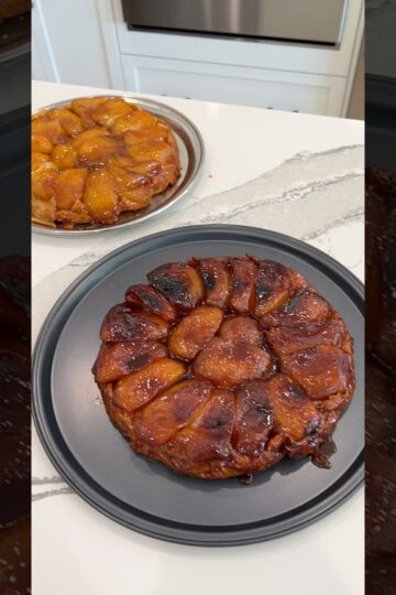 My mother in law makes her famous apple tarte tatin!! Easy holiday desserts!