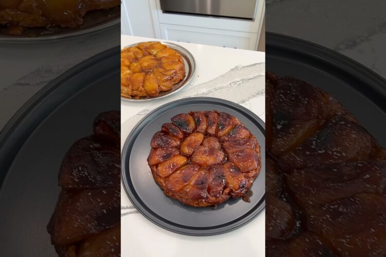 My mother in law makes her famous apple tarte tatin!! Easy holiday desserts!