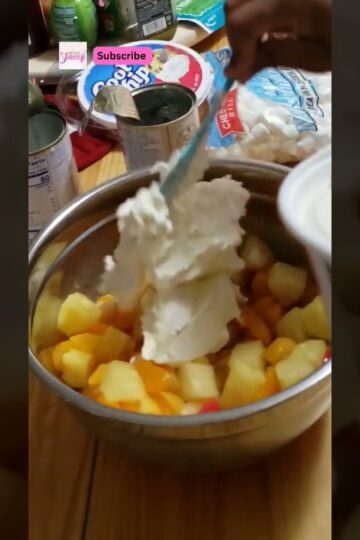 Easy Fruit Salad Recipe #shorts #foodie #ambrosia #dessert