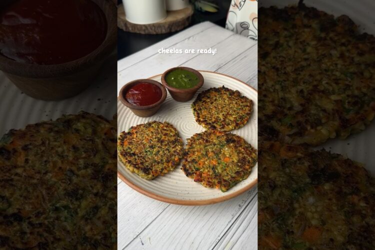 Sprouts Cheela - packed with fibre & protein. Healthy Vegetarian meal 💪🏻