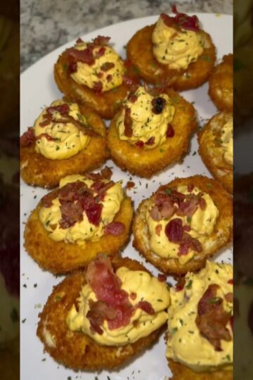 Deep Fried Deviled Eggs #recipe #homecook #foodie #sidedish #ff #egg #deviledeggs