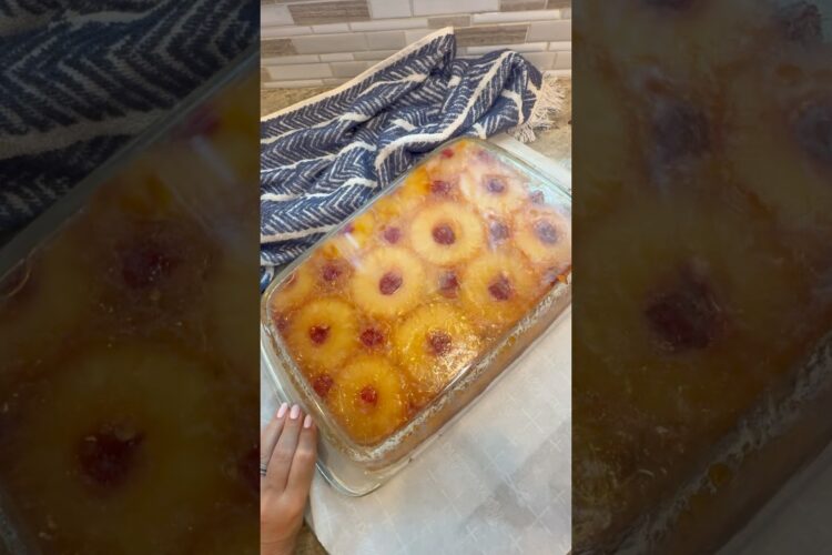 Pineapple Upside Down Cake #shorts #dessert